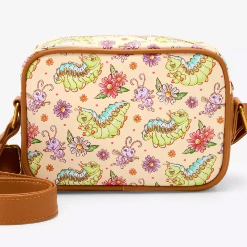 Loungefly Disney Pixar A Bug's Life Heimlich Princess Dot Camera Bag Purse NWT